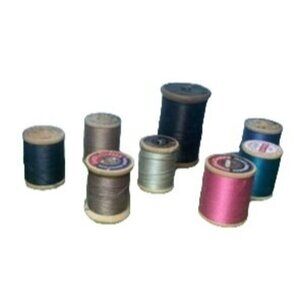 Vintage Wood Thread Spool Set 8 Multi-Color Sewing Threads Assorted Sizes